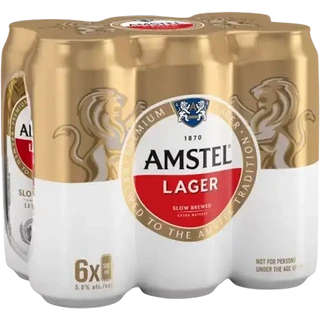 Amstel Lager Beer Cans 6 x 500ml
