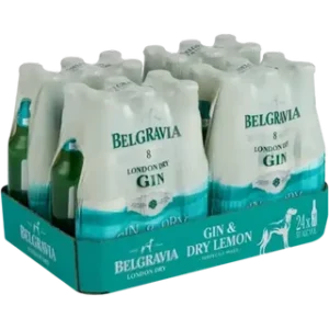 Belgravia Gin & Dry Lemon Bottles 4x(6x275ml)