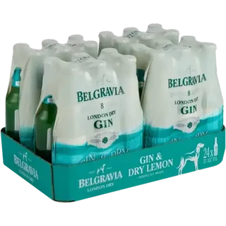 Belgravia Gin & Dry Lemon Bottles 4x(6x275ml)