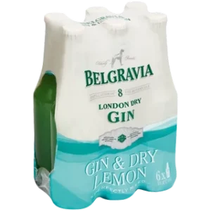 Belgravia Gin & Dry Lemon Bottles (6x275ml)