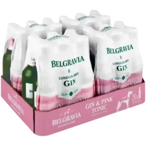 Belgravia Gin & Pink Tonic Bottles 24 x 275ml