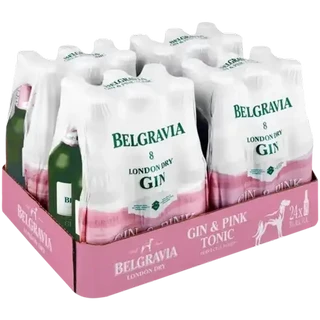 Belgravia Gin & Pink Tonic Bottles 24 x 275ml