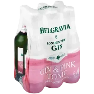 Belgravia Gin & Pink Tonic Bottles 6 x 275ml