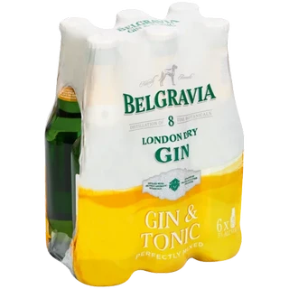 Belgravia Gin & Tonic Bottles (6x275ml)