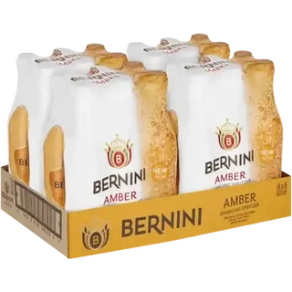 Bernini Amber Sparkling Grape Frizzante Bottles 24 x 275ml