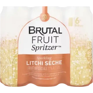 Brutal Fruit Litchi Sèche Spritzer Cans 6 x 500ml