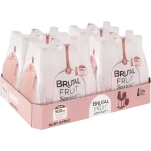 Brutal Fruit Ruby Apple Sparkling Spritzer Bottles 4x(6 x 500ml)