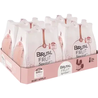 Brutal Fruit Ruby Apple Sparkling Spritzer Bottles 24 x 500ml
