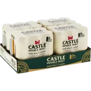 Castle Double Malt Pure Malt Lager Beer Cans 4x(6 x 410ml)