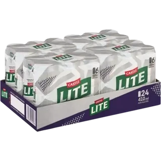 Castle Lite Lager Beer Cans 24 x 410ml