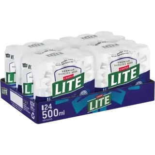 Castle Lite Premium Beer Boxs 24 x 500ml