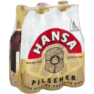 Hansa Pilsener Beer Bottles 6-Pack (330ml Bottles)