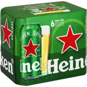 Heineken Pure Malt Lager Beer Cans (6 x 500ml)