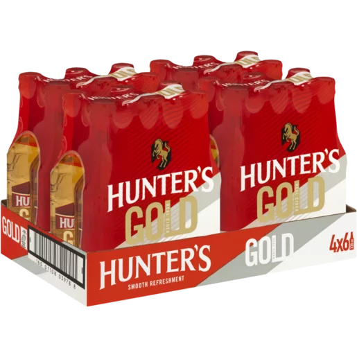 Hunter's Gold Cider Bottles 24 x 330ml