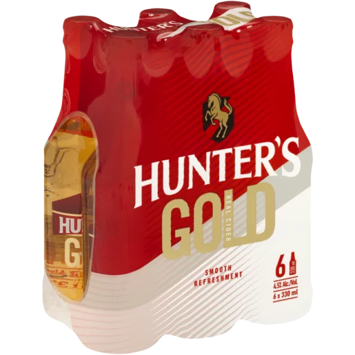 Hunter's Gold Cider Bottles 6 x 330ml