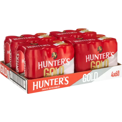 Hunter's Gold Cider Cans 24 x 440ml