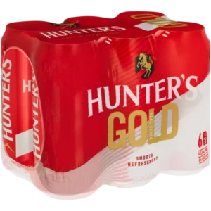 Hunter's Gold Cider Cans (6 x 440ml)