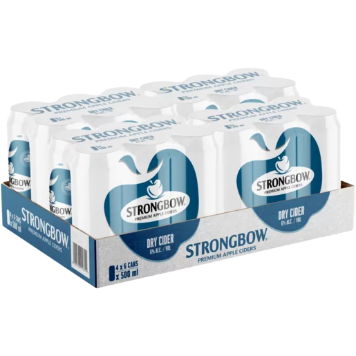 Strongbow Dry Premium Apple Cider Cans 24 x 500ml