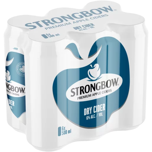 Strongbow Dry Premium Apple Cider Cans 6 x 500ml
