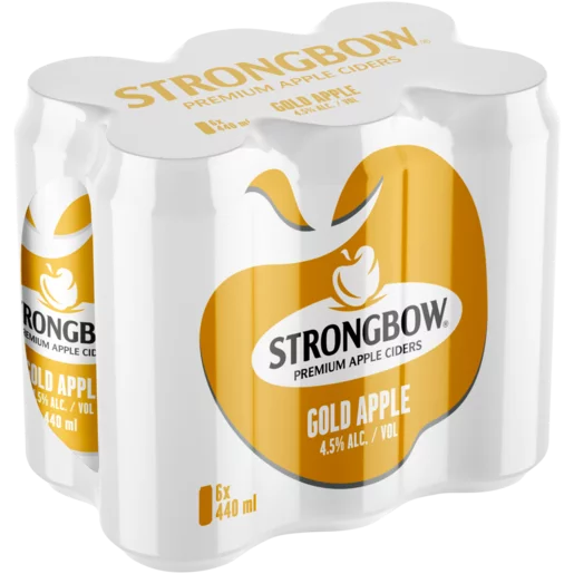Strongbow Gold Apple Premium Apple Cider Cans 6 x 440ml