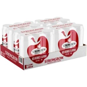 Strongbow Red Berries Flavour Premium Apple Cider Cans 4x(6 x 440ml)