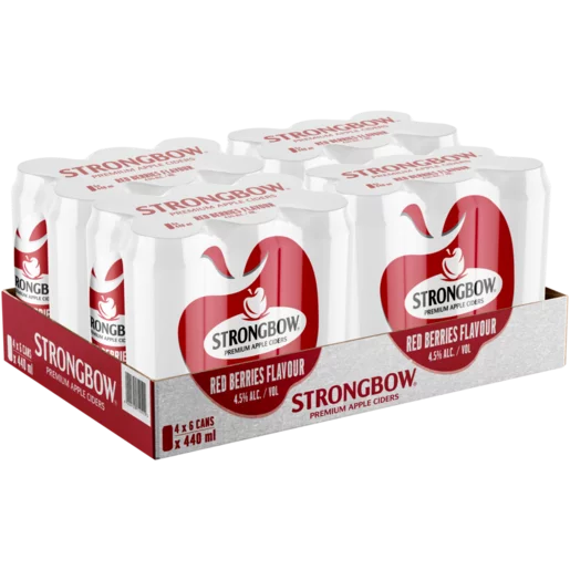 Strongbow Red Berries Flavour Premium Apple Cider Cans 24 x 440ml