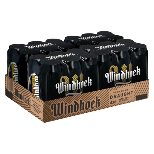 Windhoek Draught Can 4x(6 x 500ml)