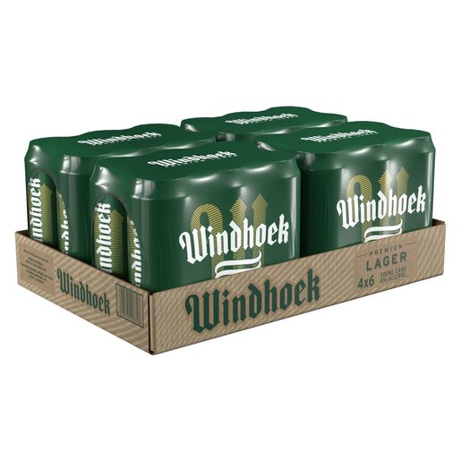 Windhoek Lager Can 4x(6 x 500ml)