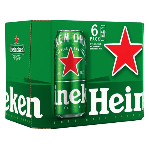 Heineken Lager Can (6 x 440ml)